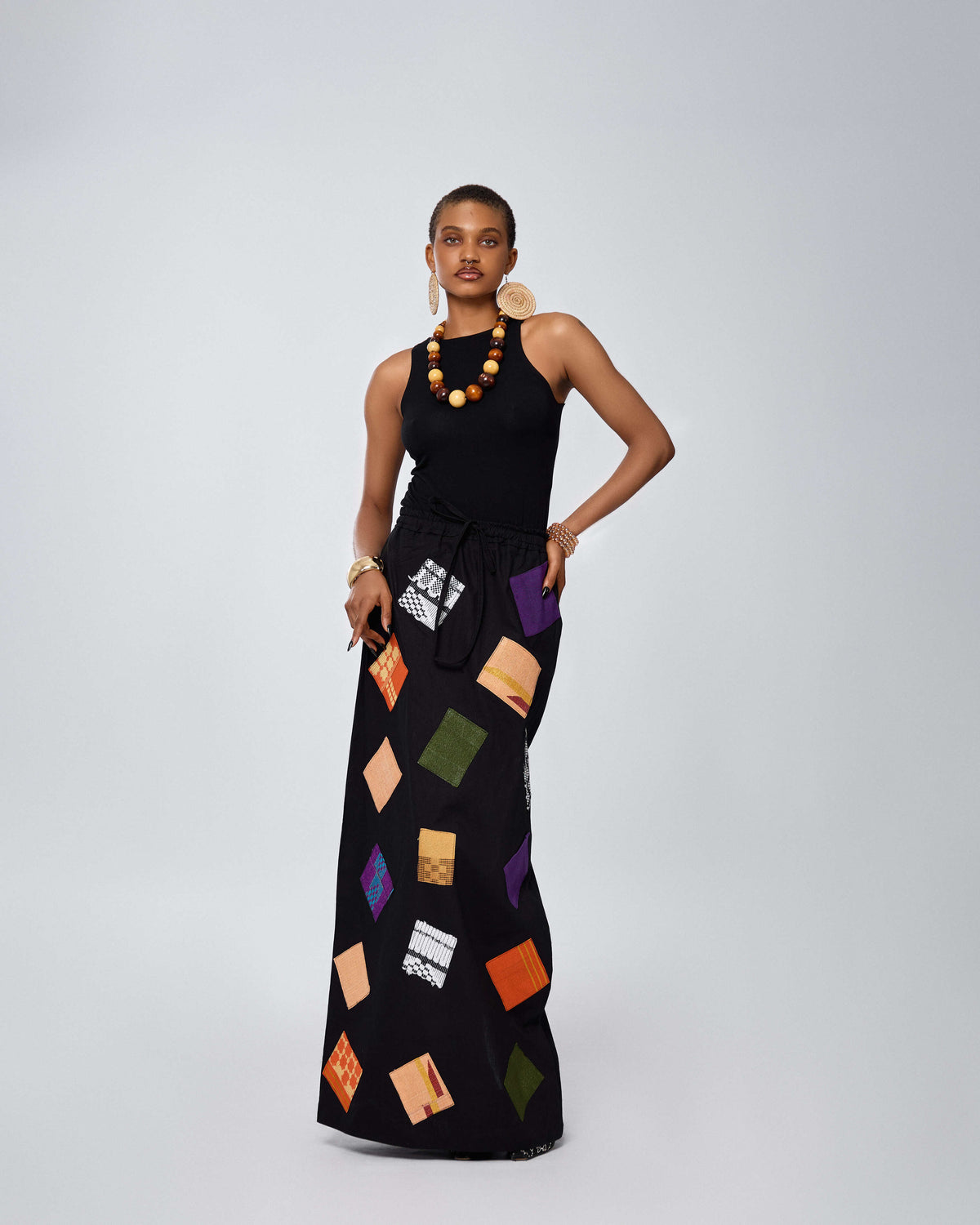 The Tola Patchwork Skirt - Hertunba