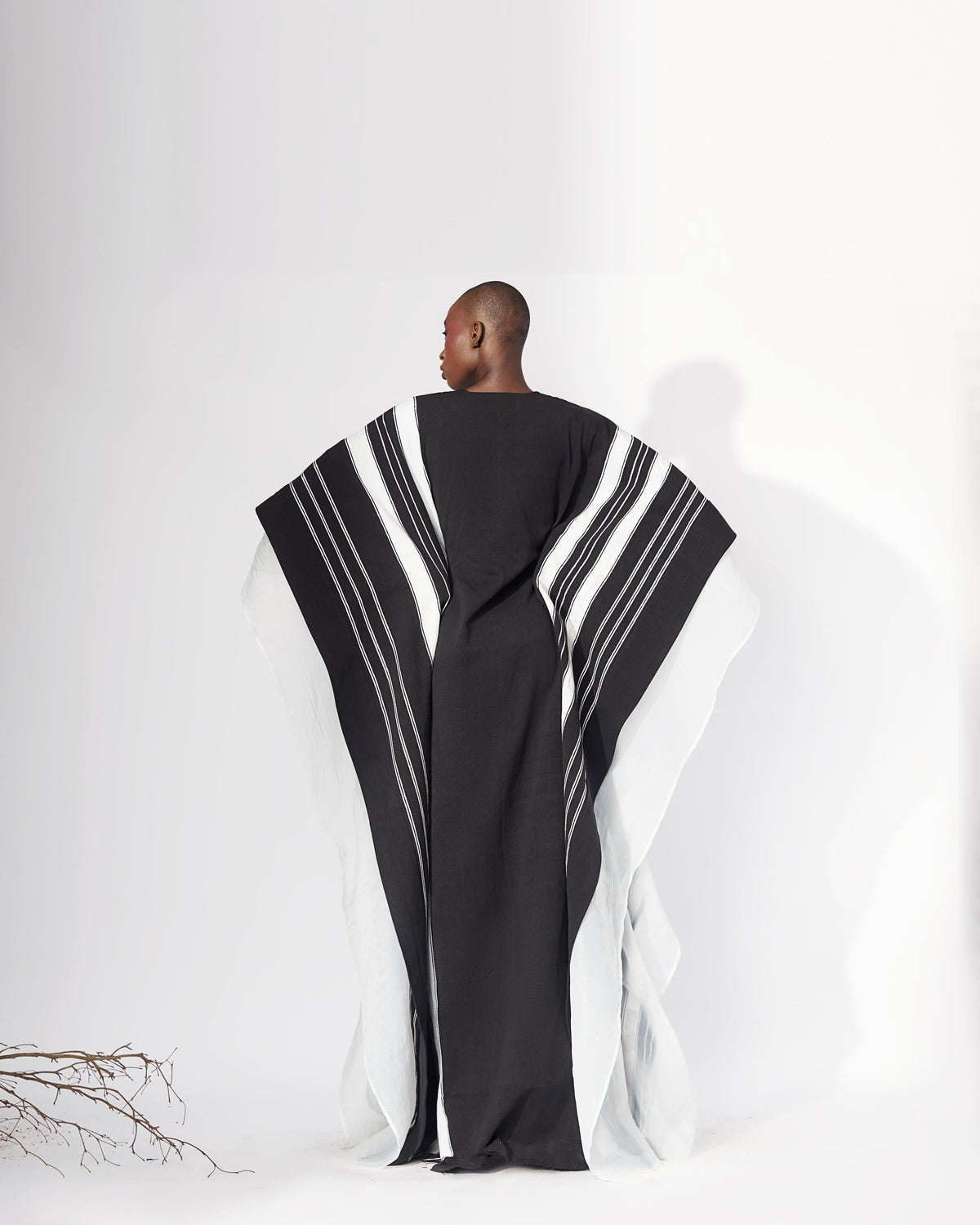Oiza Kaftan (black/white) - Hertunba
