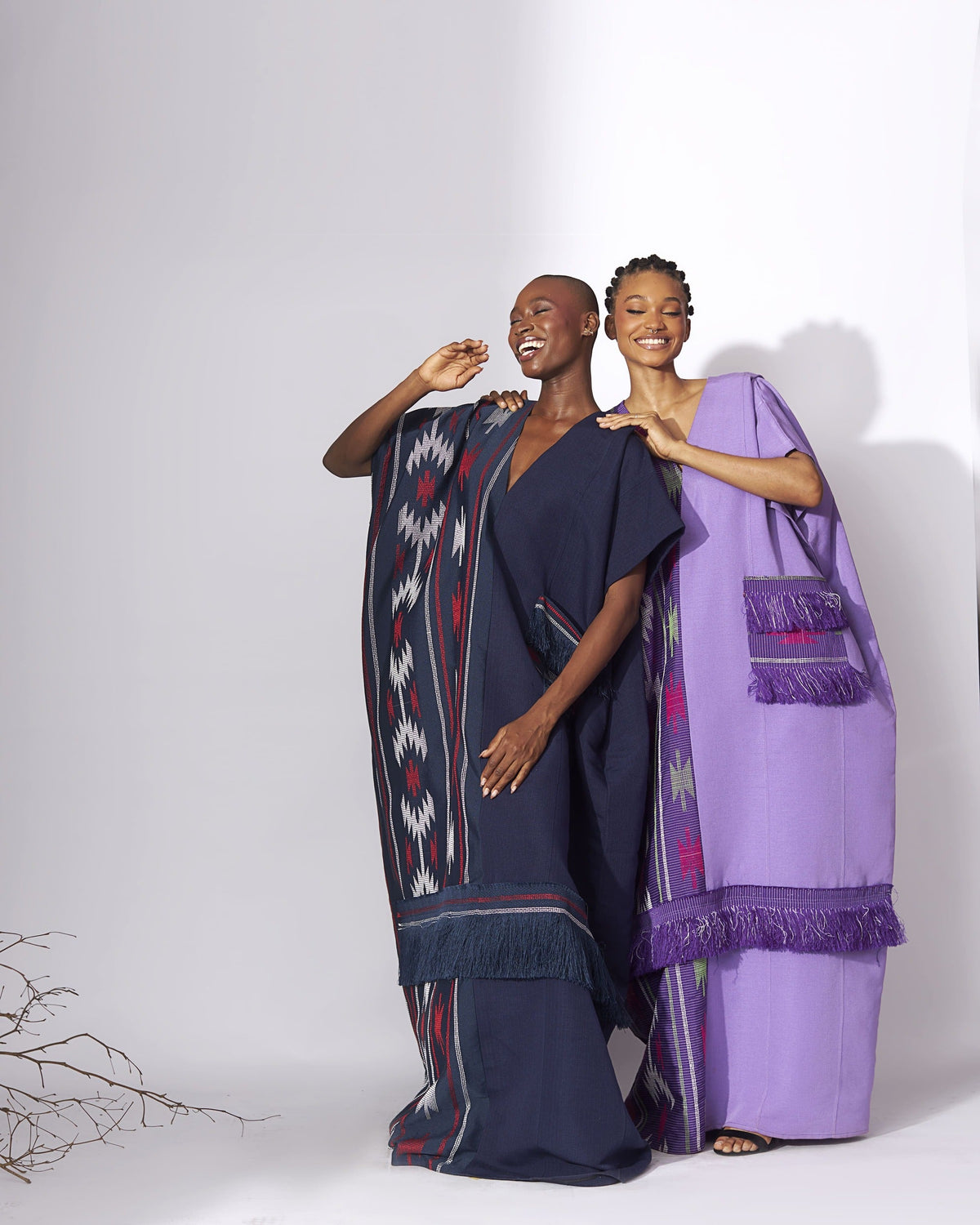 Ivie Navy/Lilac Kaftan - Hertunba