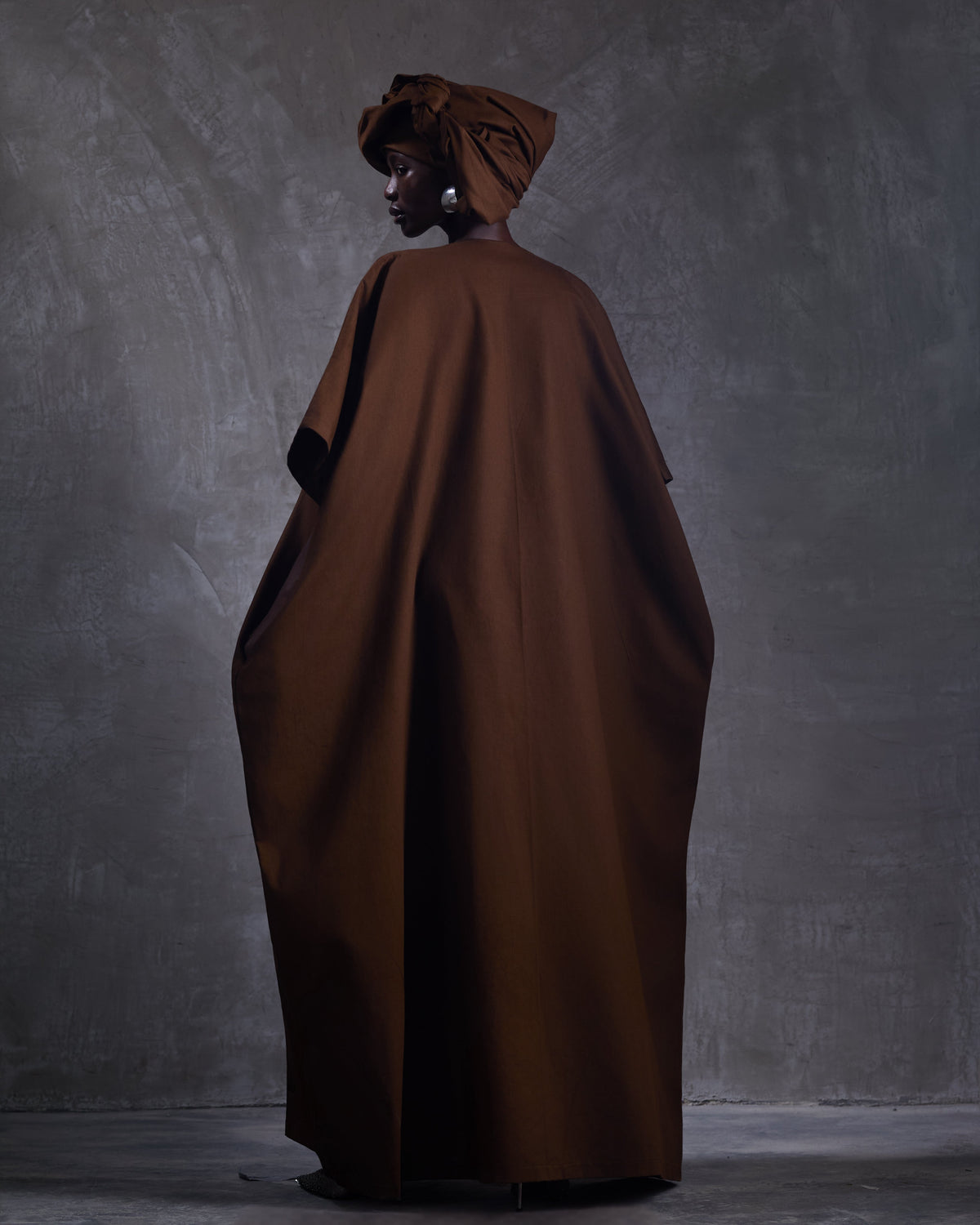 Dona Kaftan in  Brown & Khaki Hertunba