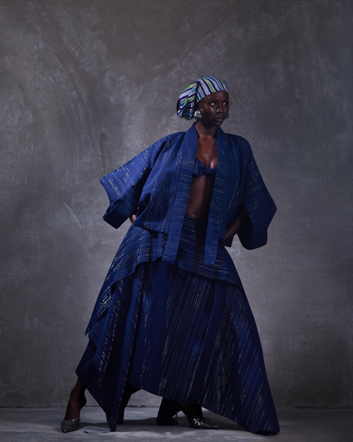 Ure 3 piece Set in Navy Hertunba