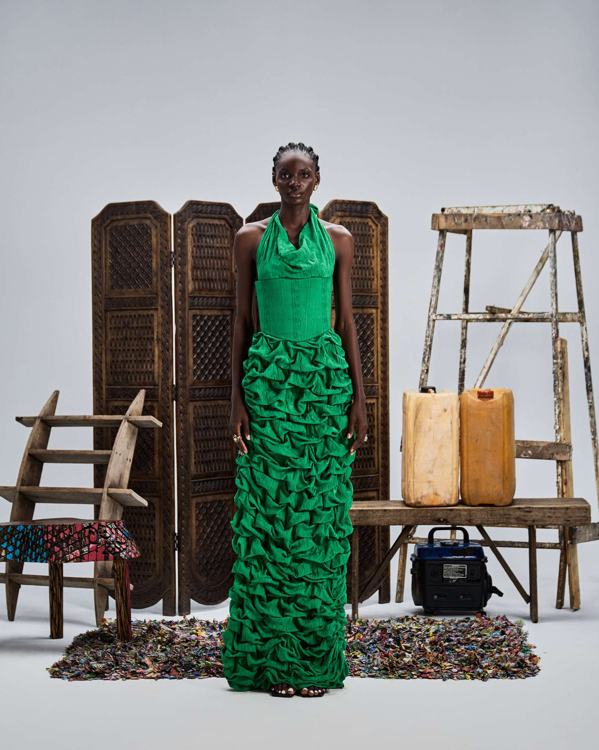 Green Omo Dress - Hertunba