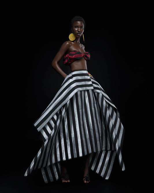 Ure Skirt  in Silver Hertunba